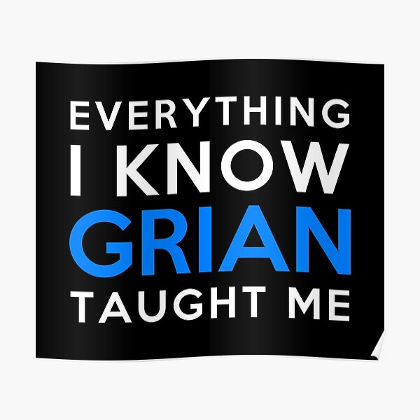 Everything i know - Grian Poster RB3101 product Offical grain Merch