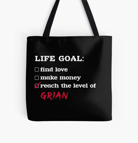 Life goal - Grian All Over Print Tote Bag RB3101 product Offical grain Merch
