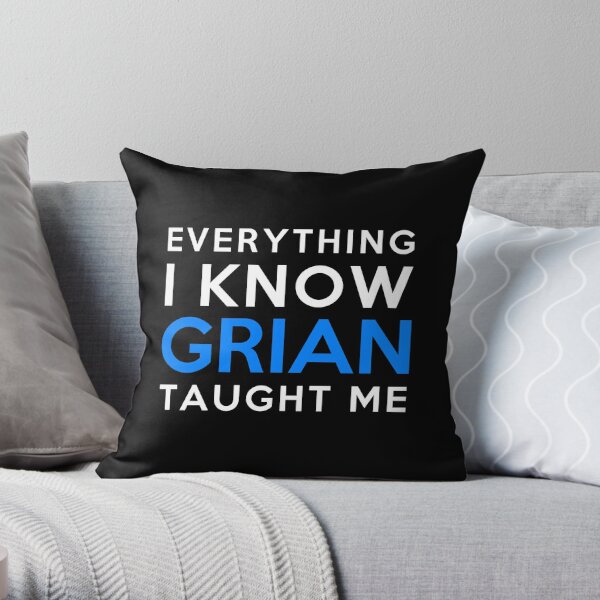 Everything i know - Grian Throw Pillow RB3101 product Offical grain Merch