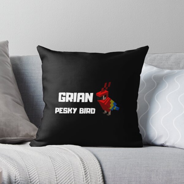 Grian Pesky Bird Meme Hermitcraft Building I Love Pesky Classic  Throw Pillow RB3101 product Offical grain Merch